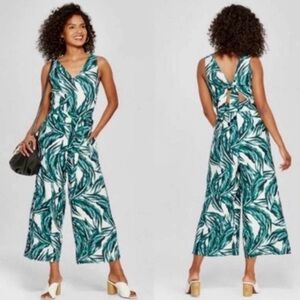 Worn Who What Wear Leaf Print Jumpsuit XL